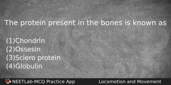 The Protein Present In The Bones Is Known As Biology Question 