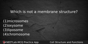 Which Is Not A Membrane Structure Biology Question