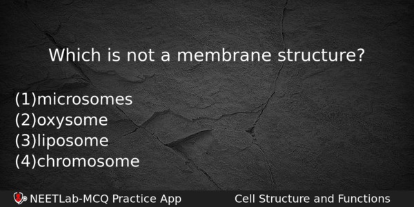 Which Is Not A Membrane Structure Biology Question 