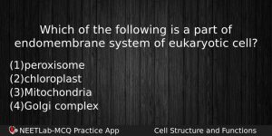 Which Of The Following Is A Part Of Endomembrane System Biology Question