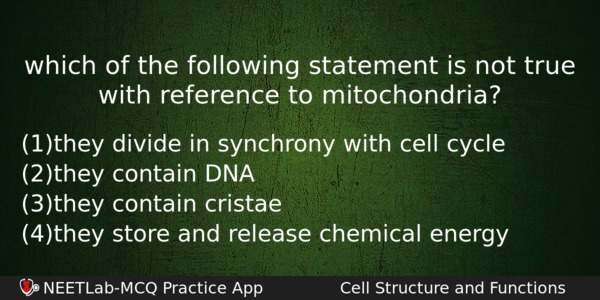 Which Of The Following Statement Is Not True With Reference Biology Question 
